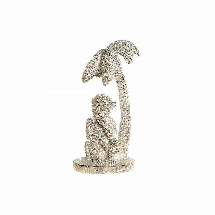 Statua Decorativa DKD Home Decor Bianco Scimmia Tropicale Decapaggio 15 x 12 x 29 cm
