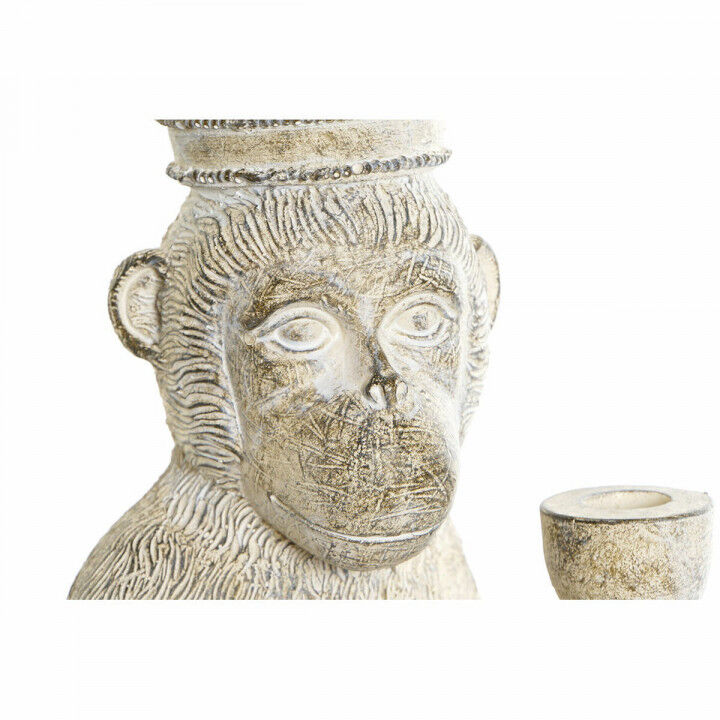Decoratieve figuren DKD Home Decor Wit Aap Tropisch Decapé 16 x 15 x 30 cm