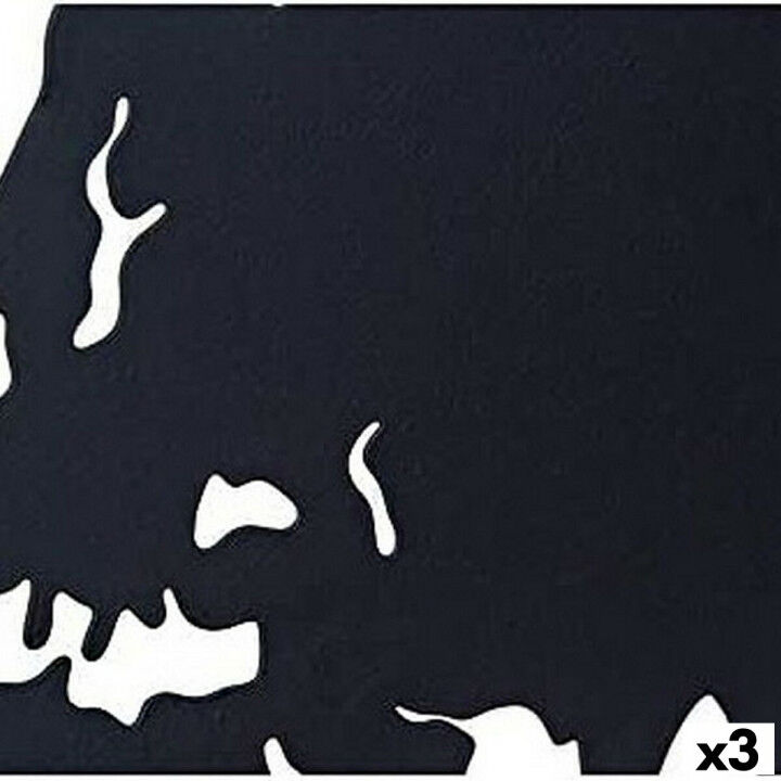 Statua Decorativa DKD Home Decor Mappamondo Nero Rame Bianco 40 x 1 x 40 cm (3 Pezzi)