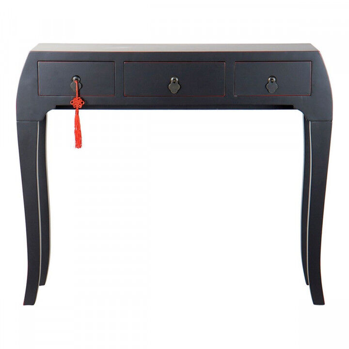Hall Table with 3 Drawers DKD Home Decor Black 96 x 26 x 80 cm