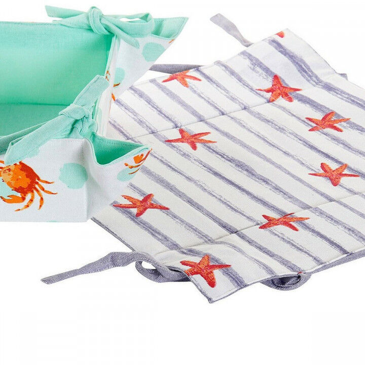 Cestino Multiuso DKD Home Decor Cotone 34 x 34 x 34 cm