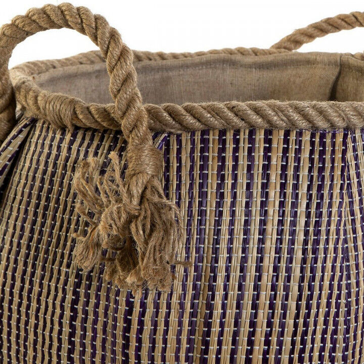 Cestino Multiuso DKD Home Decor Azzurro Rosso Naturale Fibra naturale (2 Unità)