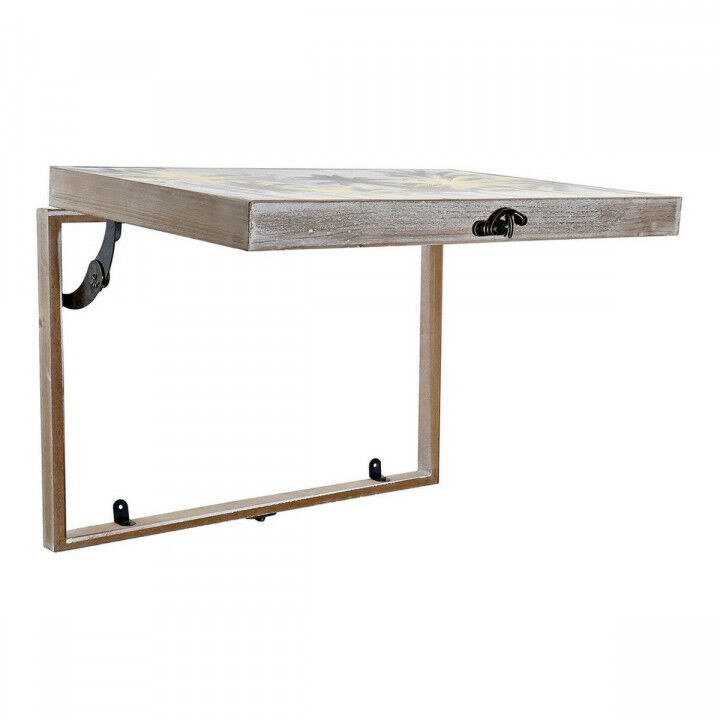 Caja Decorativa DKD Home Decor Negro Dorado Madera MDF Palmeras Tropical Contador (2 Unidades)