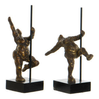 Deko-Figur DKD Home Decor Gold Moderne Ballett-Tänzerin 20 x 10 x 31 cm (2 Stück)