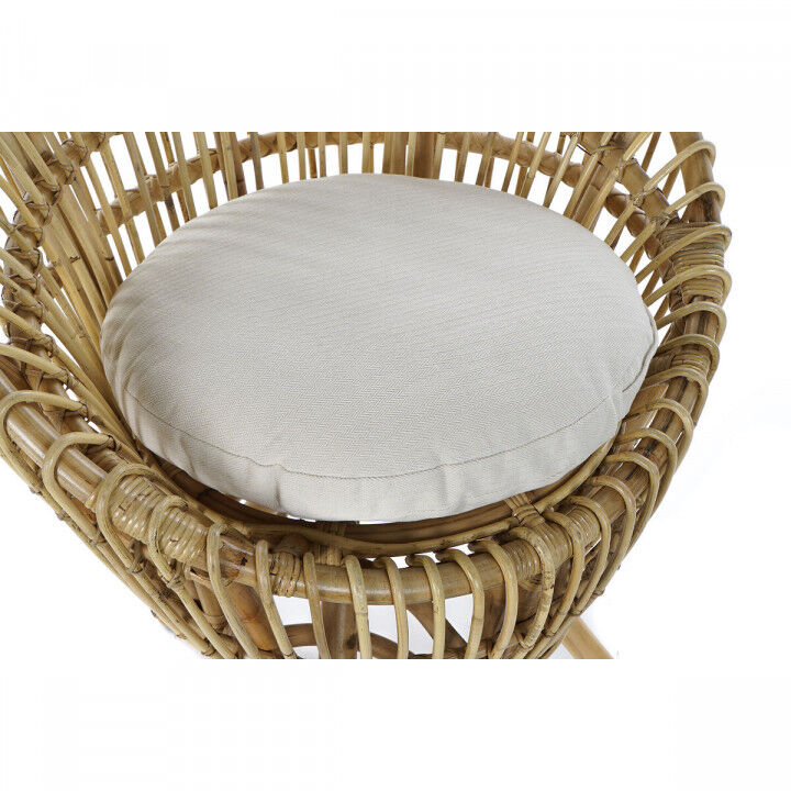 Poltrona DKD Home Decor 8424001750092 Naturale Cotone Bianco Rattan (74 x 67 x 85 cm)
