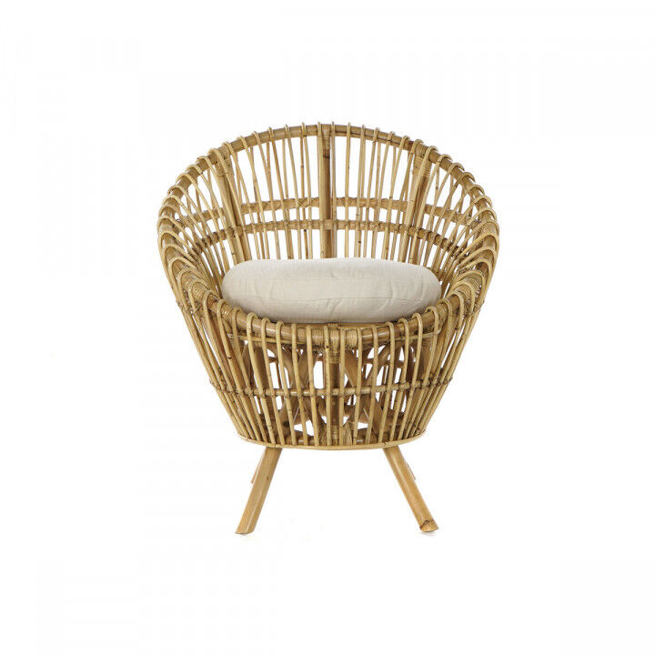Fauteuil DKD Home Decor 8424001750092 Naturel Coton Blanc Rotin (74 x 67 x 85 cm)