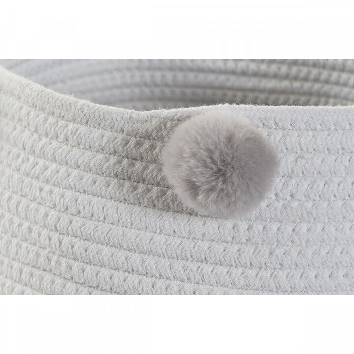 Basket spelset DKD Home Decor Pompons 30 x 30 x 26 cm Hout