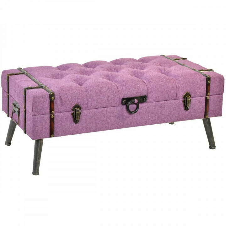 Panca DKD Home Decor   Metallo Poliestere Fucsia Legno MDF (102 x 42 x 40,5 cm)