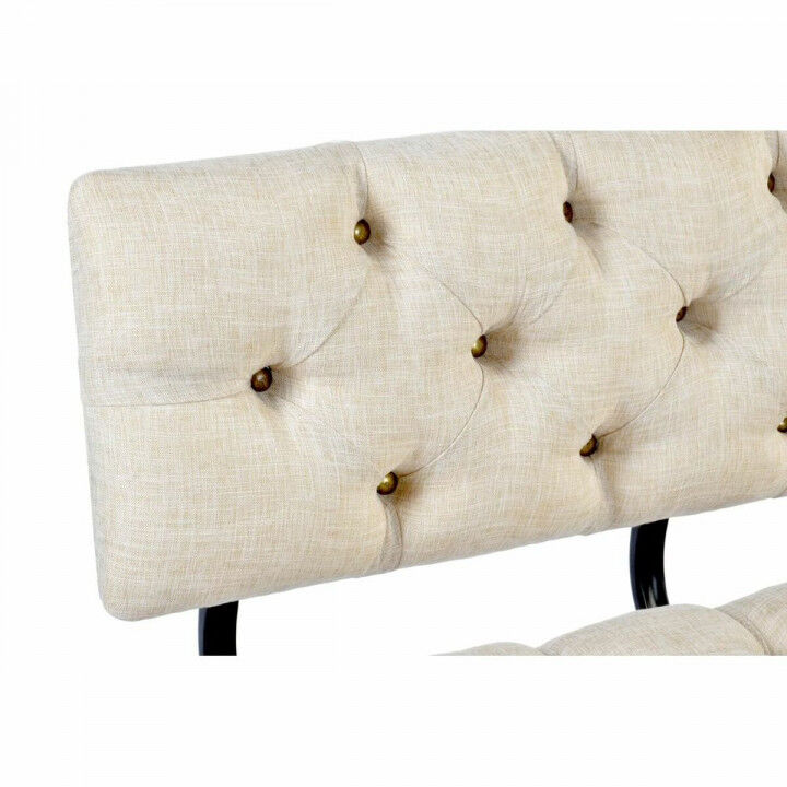 Bench DKD Home Decor   Fir Black Beige Brown Polyester (100 x 51 x 77 cm)