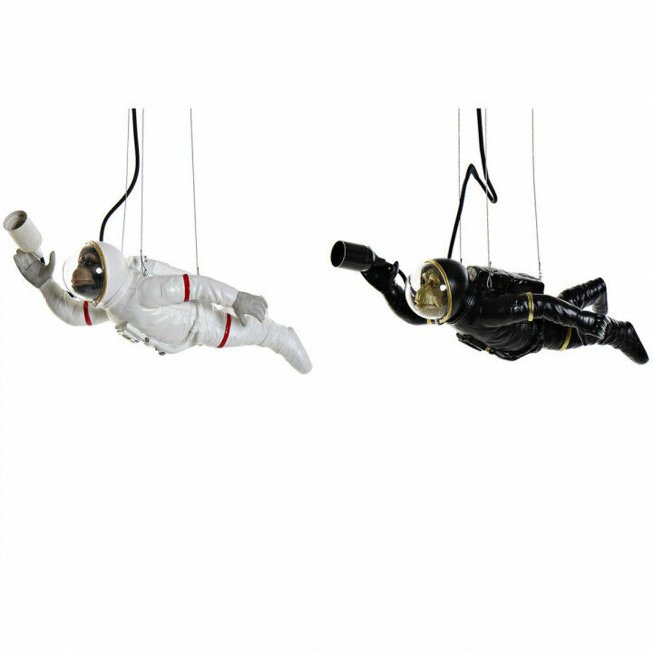 Lámpara de Techo DKD Home Decor Negro Blanco Resina 220 V 50 W (46 x 14.5 x 20 cm) (2 pcs)