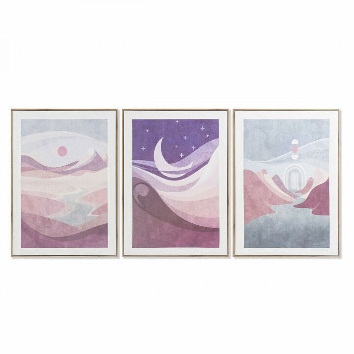 Canvas DKD Home Decor Canvas Hout MDF 50 x 3 x 70 cm