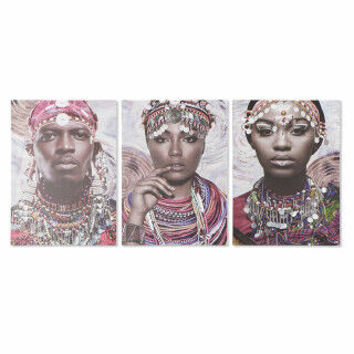 Canvas DKD Home Decor Canvas Hout MDF 50 x 1,8 x 70 cm