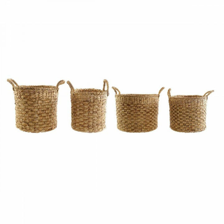 Basket spelset DKD Home Decor Bruin Natuurlijk Jute (4 Onderdelen)