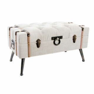 Banquette DKD Home Decor   Marron Noir Beige Bois Bois MDF 82 x 42 x 43 cm