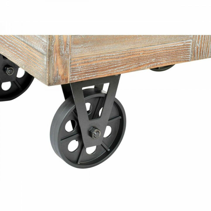 Bench DKD Home Decor   Fir Natural Black Beige Polyester (61 x 51 x 77 cm)