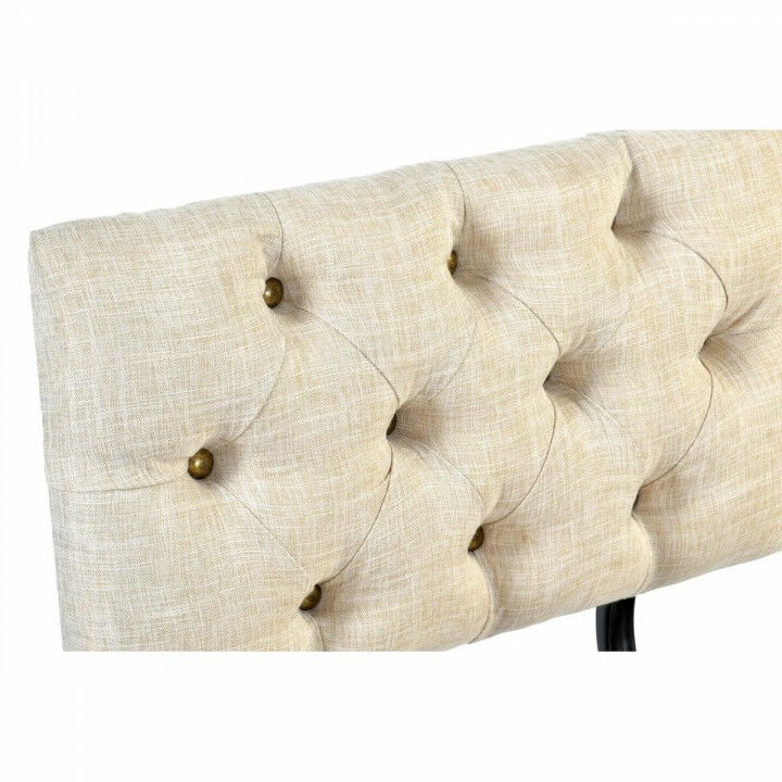 Bench DKD Home Decor   Fir Natural Black Beige Polyester (61 x 51 x 77 cm)