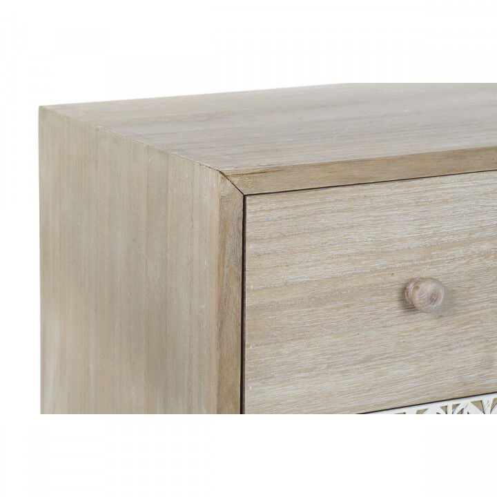 Cassettiera DKD Home Decor 80 x 42 x 80 cm Naturale Bianco Foglia della pianta