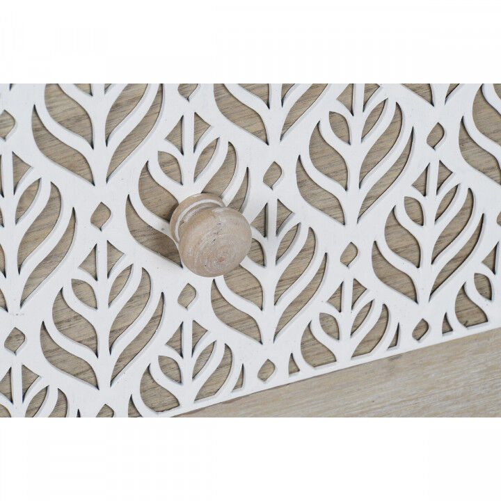 Cassettiera DKD Home Decor 80 x 42 x 80 cm Naturale Bianco Foglia della pianta