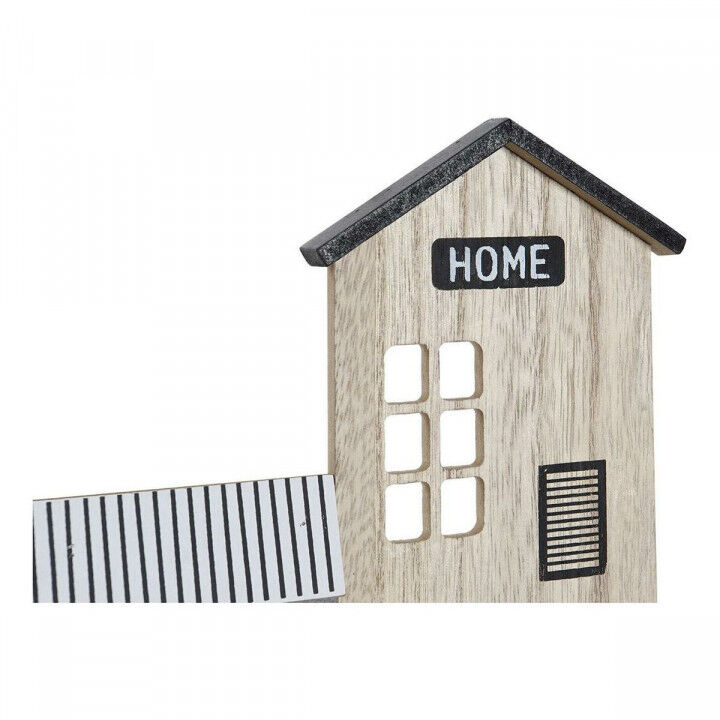 Scaffale DKD Home Decor Appendiabiti 39 x 9 x 27 cm Nero Marrone Bianco Legno MDF