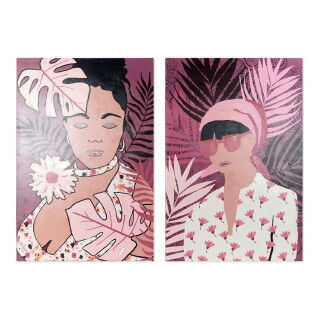 Canvas DKD Home Decor African Pijnboom Canvas 80 x 3 x 120 cm