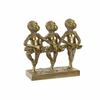 Deko-Figur DKD Home Decor FZ-95092 Gold Kolonial Affe Affen 32,5 x 12,5 x 29 cm