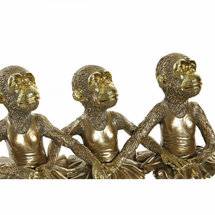 Decorative Figure DKD Home Decor FZ-95092 Golden Colonial Monkey Monkeys 32,5 x 12,5 x 29 cm