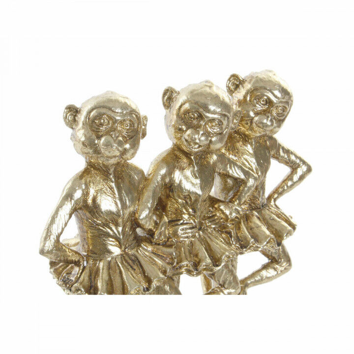 Decoratieve figuren DKD Home Decor FZ-91957 Gouden Koloniaal Aap Overalls 23 x 9,5 x 24 cm
