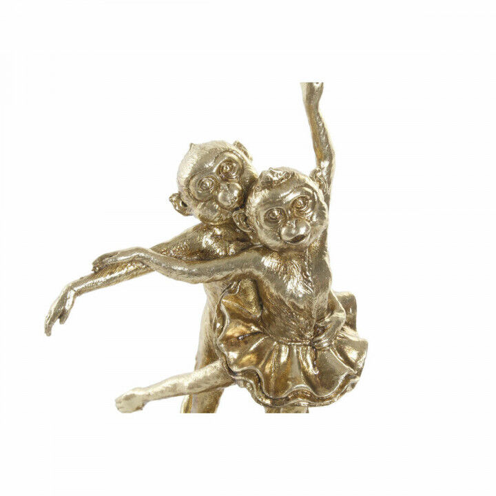 Decoratieve figuren DKD Home Decor FZ-95015 Gouden Koloniaal Aap Overalls 18,5 x 11,2 x 29,5 cm