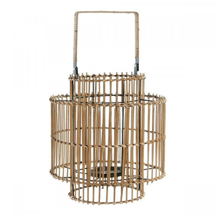 Bougeoir DKD Home Decor Naturel Métal Bambou 30 x 30 x 32 cm