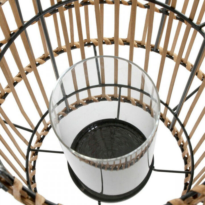 Kaarshouder DKD Home Decor Natuurlijk Metaal Bamboe 30 x 30 x 32 cm