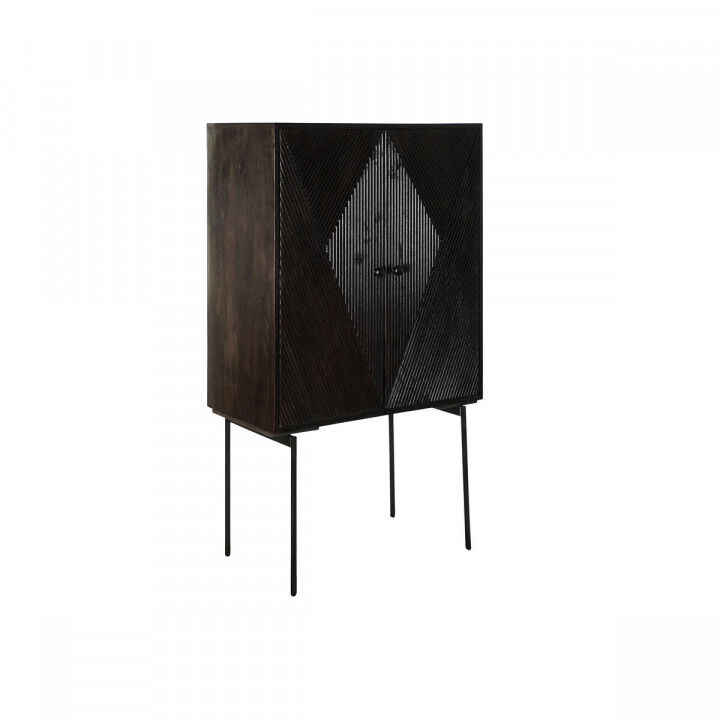 Credenza DKD Home Decor Nero Marrone scuro Metallo Legno di mango 84 x 43 x 153,5 cm