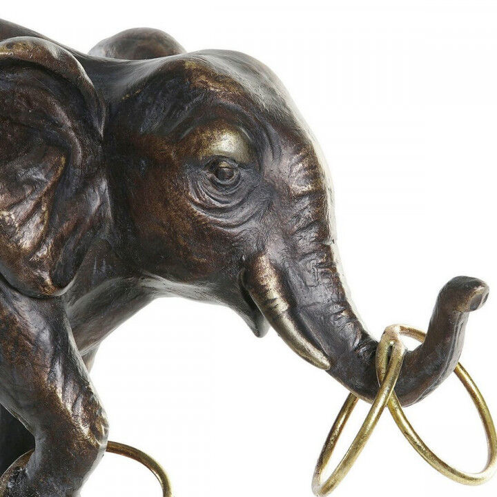 Figura Decorativa DKD Home Decor Negro Dorado Elefante Moderno 31 x 13 x 41 cm