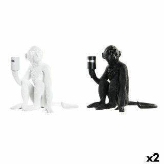 Desk lamp DKD Home Decor 33 x 32 x 31 cm Black White Resin 220 V 50 W (2 Units)