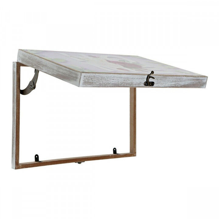 Caja Decorativa DKD Home Decor Rosa Lila Madera MDF Tropical Contador (2 Unidades)