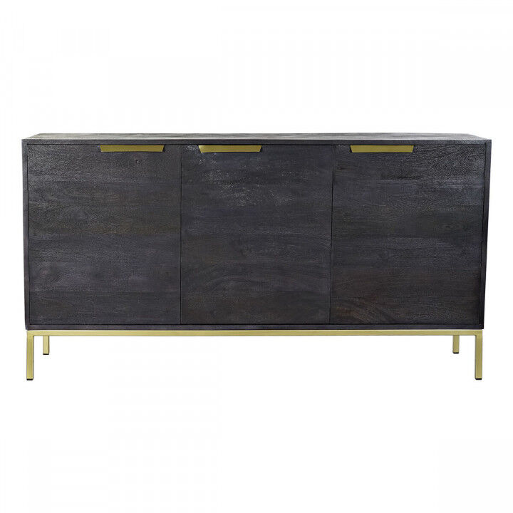 Aparador DKD Home Decor Negro Dorado Madera de mango 145 x 41 x 77 cm