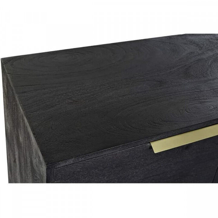 Sideboard DKD Home Decor Black Golden Mango wood 145 x 41 x 77 cm
