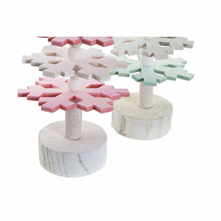 Sapin de Noël DKD Home Decor Bois MDF (2 pcs) (11 x 11 x 41 cm)