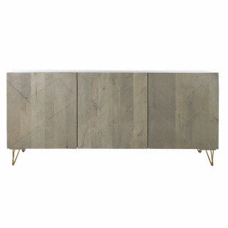 Buffet DKD Home Decor   Gris Doré Métal Bois de manguier 160 x 45 x 75 cm