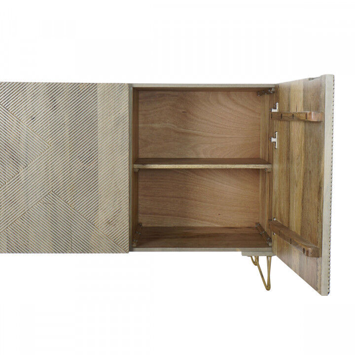 Aparador DKD Home Decor   Gris Dorado Metal Madera de mango 160 x 45 x 75 cm