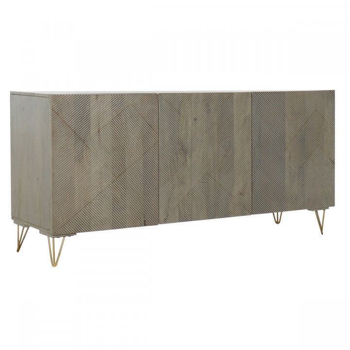 Buffet DKD Home Decor   Gris Doré Métal Bois de manguier 160 x 45 x 75 cm