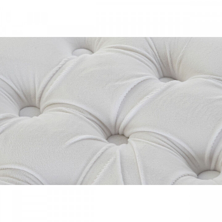 Poggiapiedi DKD Home Decor Bianco Poliestere Legno MDF (78 x 78 x 40 cm)