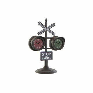 Table clock DKD Home Decor Black Vintage Traffic Lights