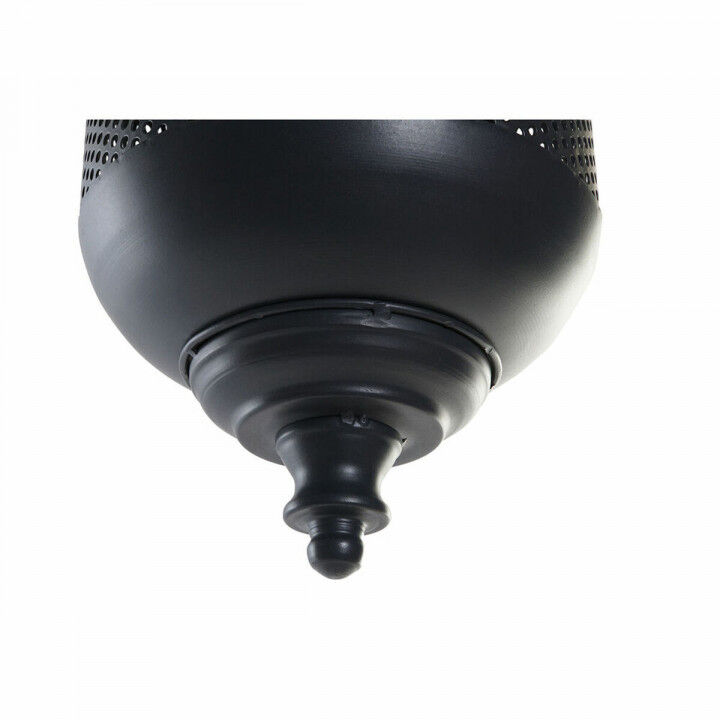 Farol DKD Home Decor Marrón Negro Metal Cristal Cuerda Loft 22 x 22 x 43 cm