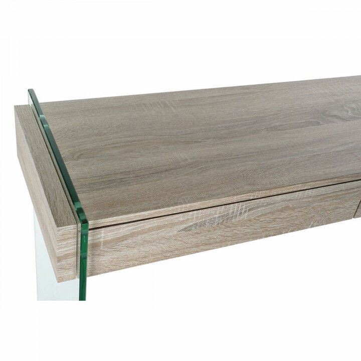 Mesa auxiliar DKD Home Decor Transparente Natural Madera Cristal Madera MDF 120 x 40 x 76 cm