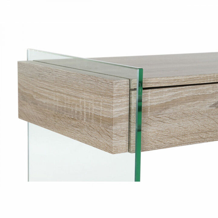 Side table DKD Home Decor Transparent Natural Wood Crystal MDF Wood 120 x 40 x 76 cm