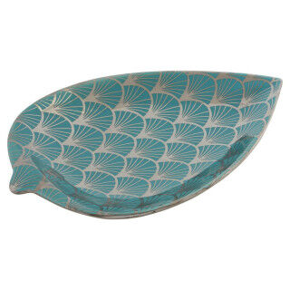 Centrotavola DKD Home Decor Turchese Porcellana 27,5 x 16 x 3 cm