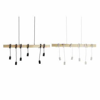 Suspension DKD Home Decor Noir Métal Bois Blanc 220 V 50 W (100 x 7 x 160 cm) (2 pcs)