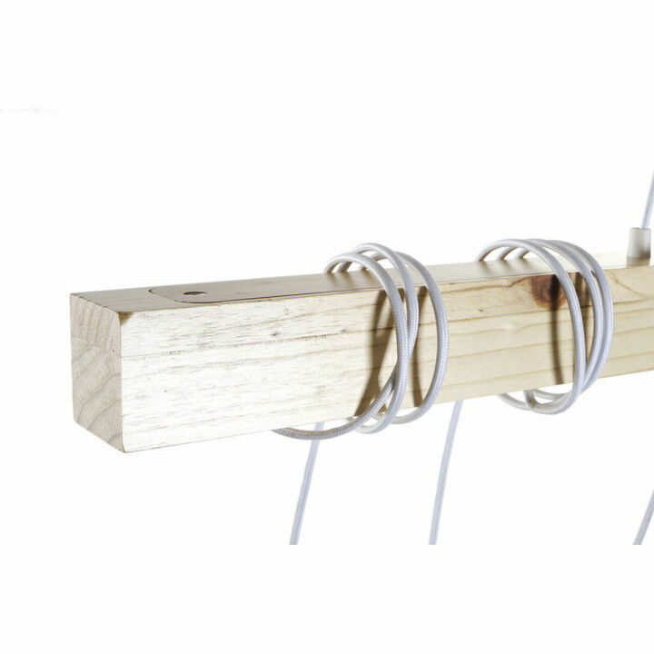 Suspension DKD Home Decor Noir Métal Bois Blanc 220 V 50 W (100 x 7 x 160 cm) (2 pcs)