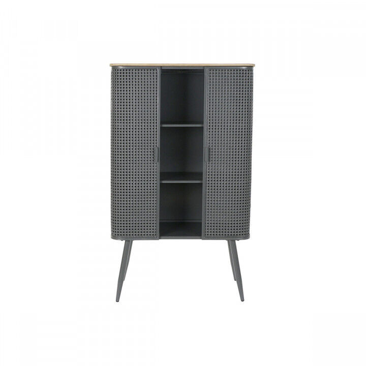 Estantería DKD Home Decor Natural Gris Metal Madera 2 Estantes (79 x 39 x 133 cm)