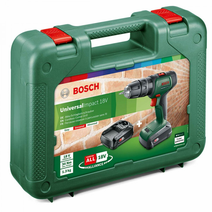 Hamerboor BOSCH UniversalImpact 18 18 V 34 Nm